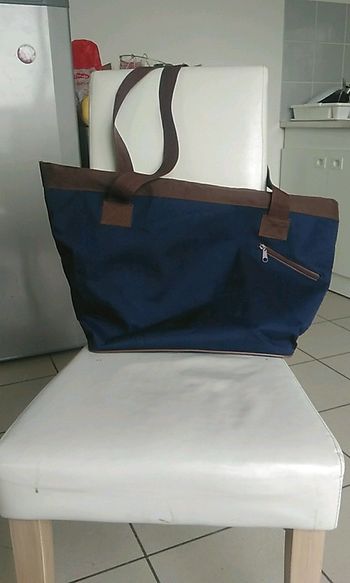 Sac bleu et marron                14