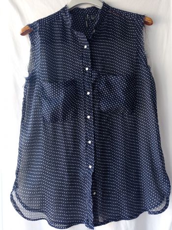 CHEMISE Femme MANGO Bleue Marine. 