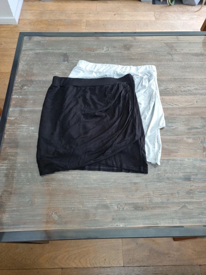 Lot de 2 mini-jupes coton elastane