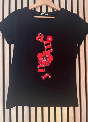 T-shirt amour avec strass