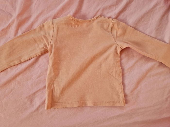 Tee-shirt manches longues fille Hema rose hibou 62 cm - photo numéro 3