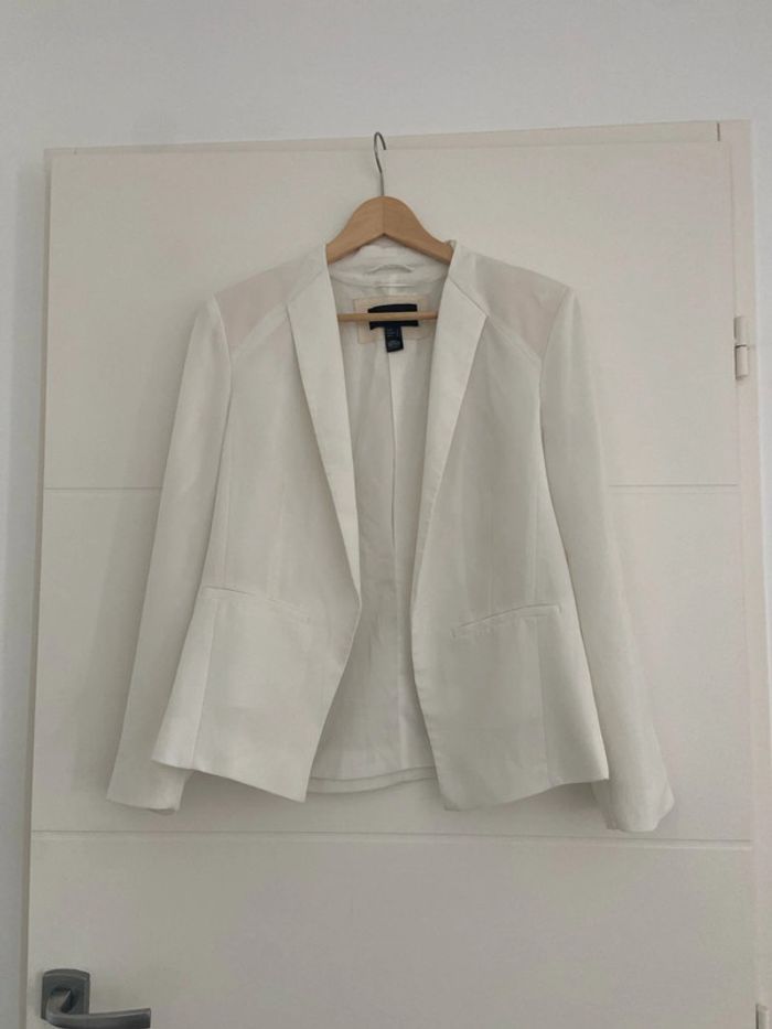 Blazer blanc Mango - photo numéro 5