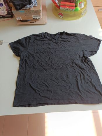 T-shirt uni noir tex basic L