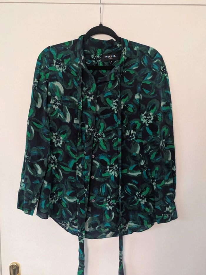 Blouse fluide 100% soie col lavallière Paule Ka