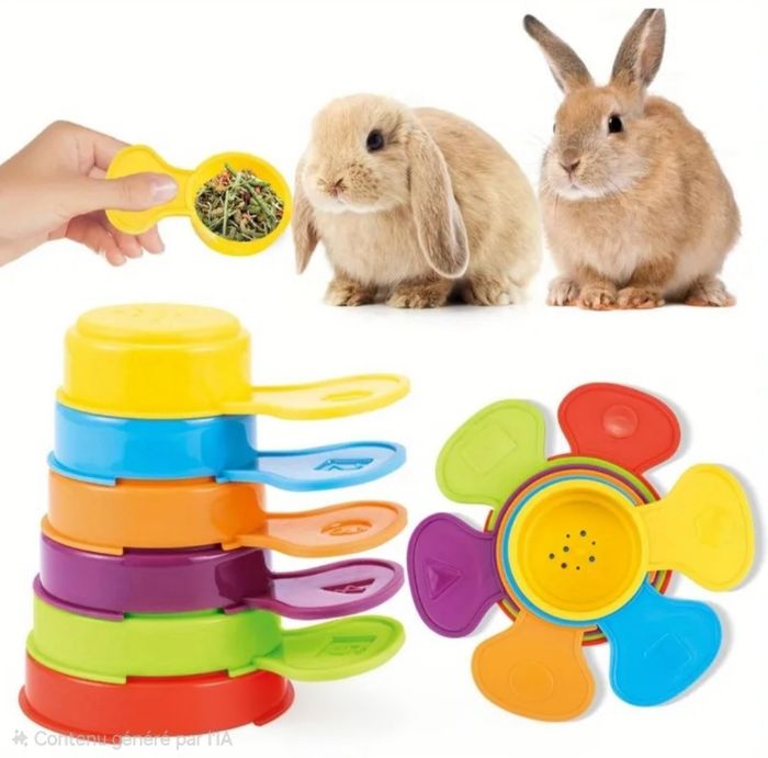 Lot 6 jouets d’alimentation lapin – Distributeurs interactifs