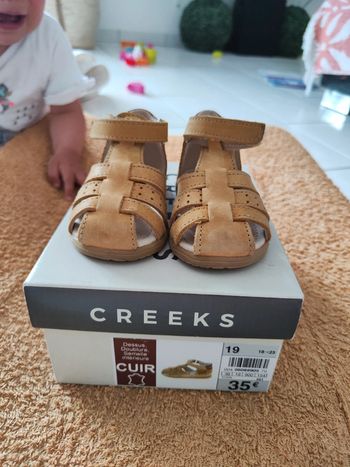 Sandale ouverte Nu-pieds Taille 19 Creeks
