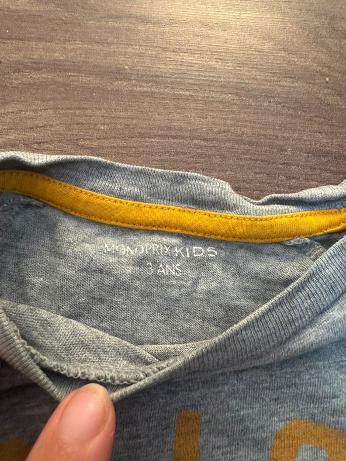 Teeshirt 3 ans Monoprix gris - photo numéro 4