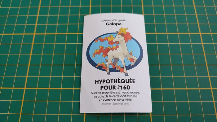 Titre de propriété Galopa pièce détachée jeu de société Monopoly Pokémon édition de Kanto #C43 - photo numéro 2