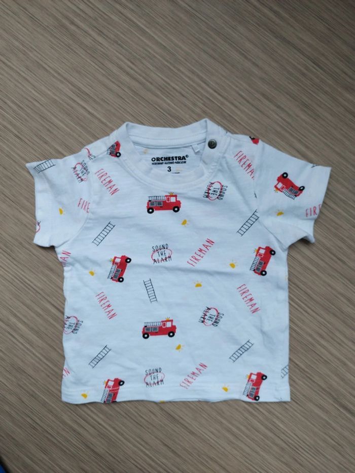 Tee-shirt manches courtes garçon taille 3 mois