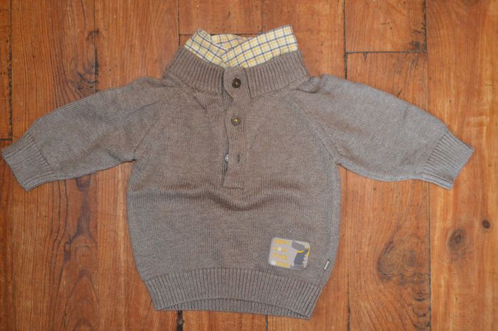 Pull effet surchemise Obaibi 3 mois