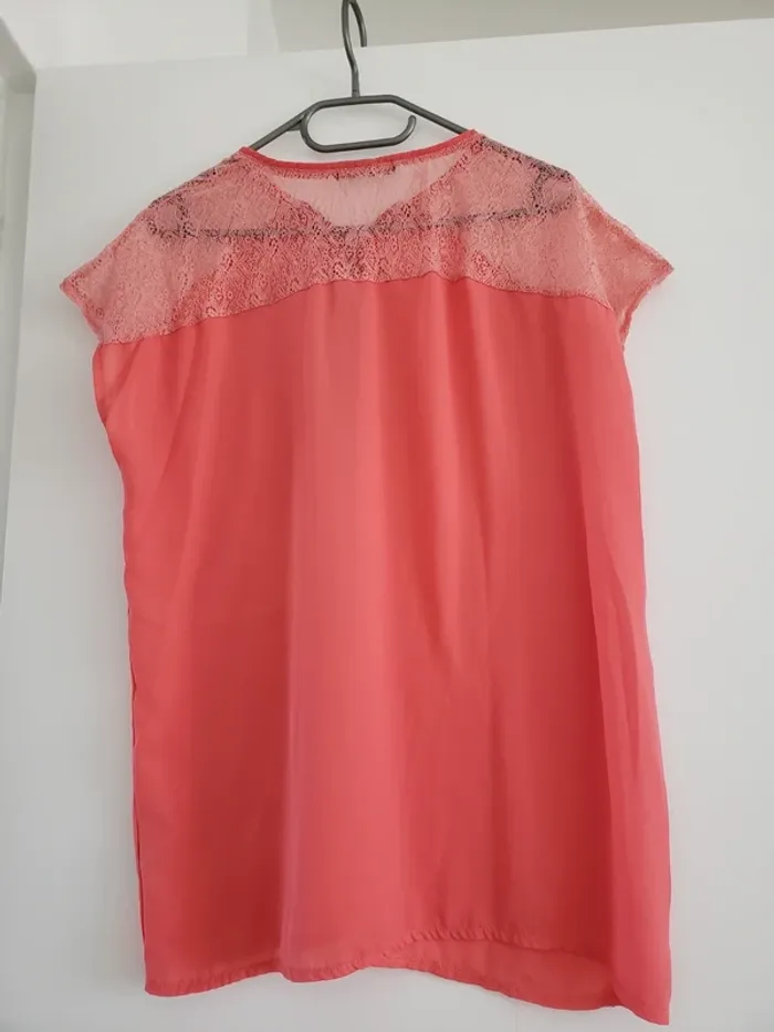 Blouse manches courtes corail - photo numéro 2