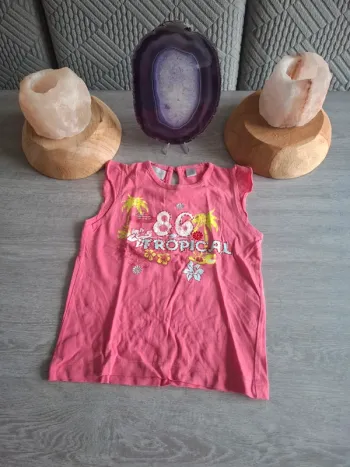 Débardeur rose taille 18 mois