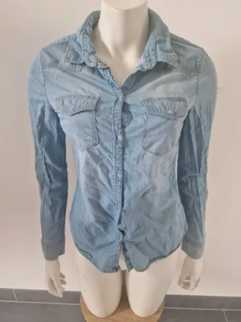 Chemise effet jeans