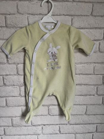 Pyjama velours kitchoun taille 3 mois