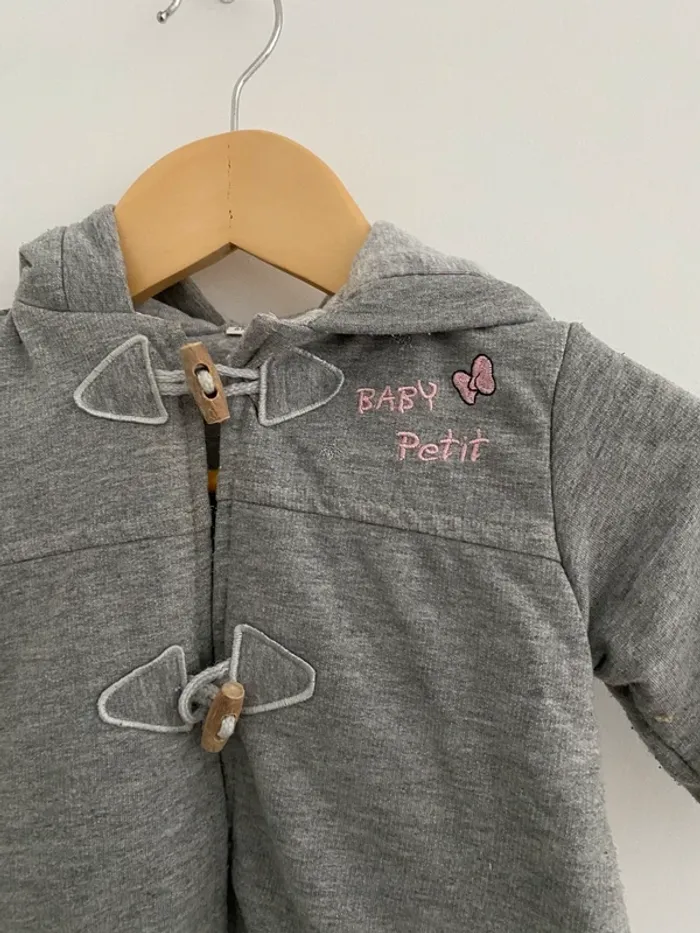 Manteau gris bebe fille à capuche minnie - photo numéro 4