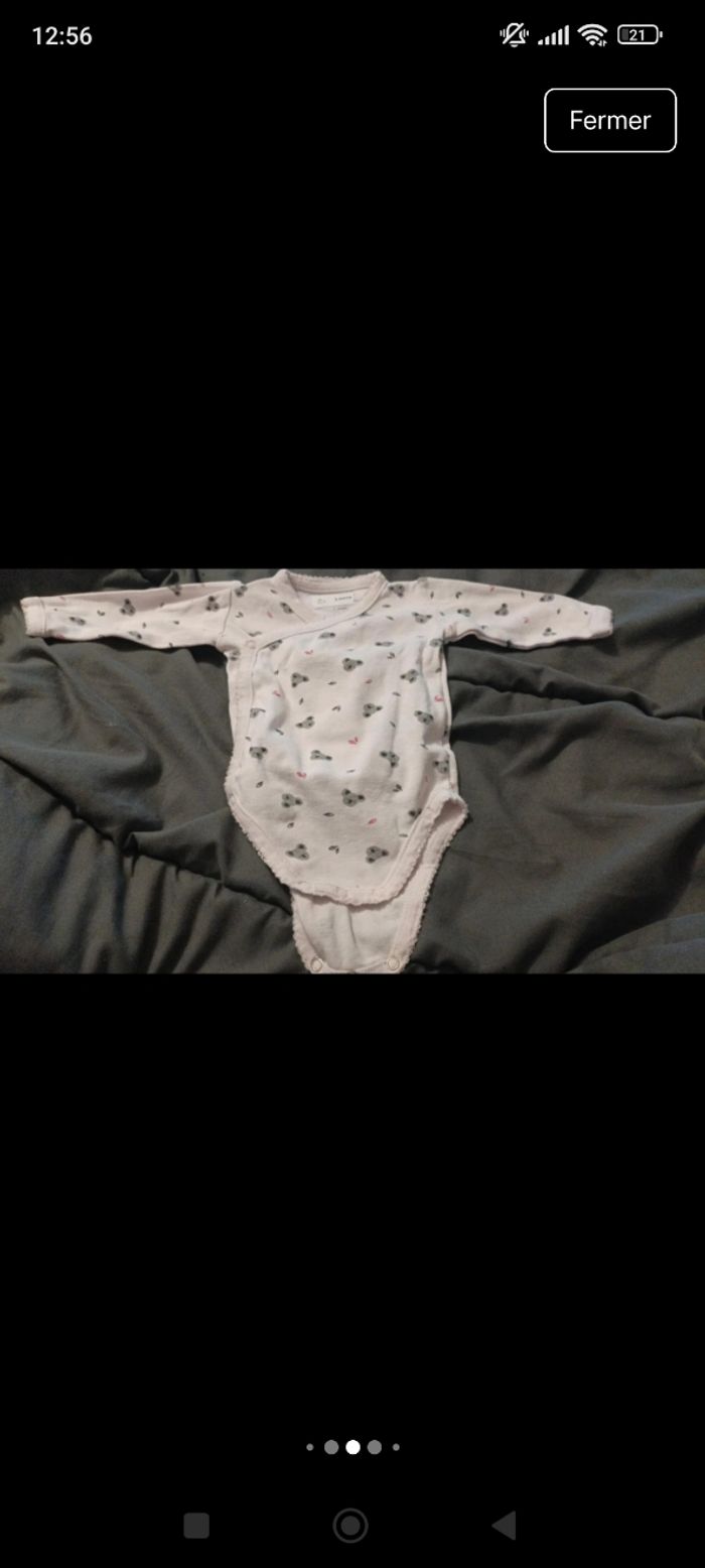 Lot de bodies bébé fille taille 1 mois - photo numéro 5