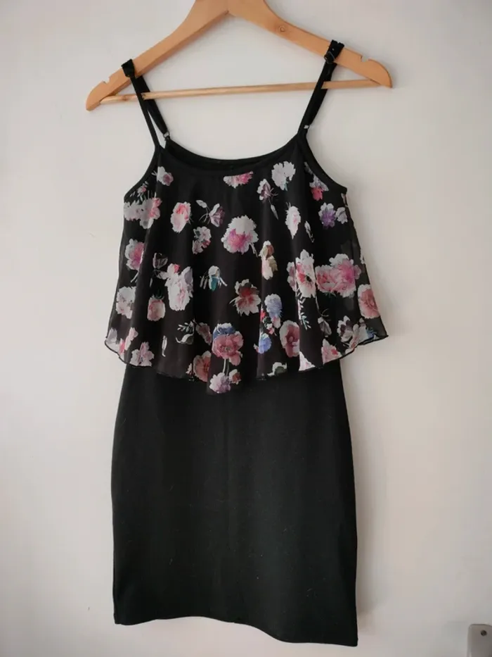 Robe moulante débardeur fleurie XS - photo numéro 2