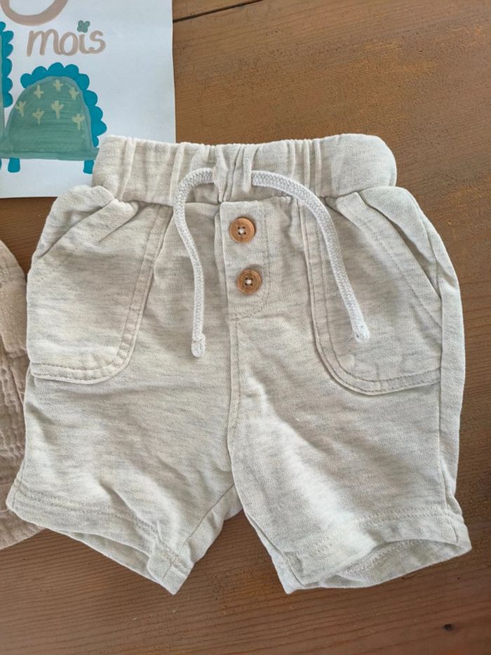 Lots de 3 shorts bébé garçon 3 mois - photo numéro 2