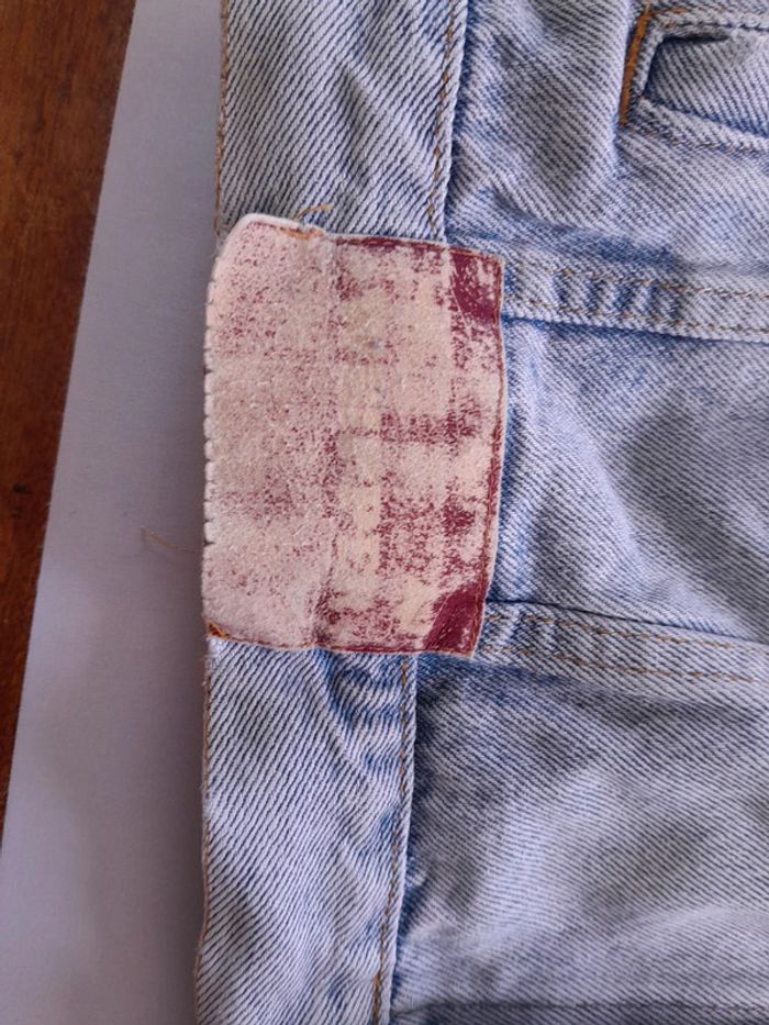 Veste en jean oversize vintage avec ruban sur poche Weipper - photo numéro 10