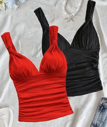 Ensemble débardeurs noir et rouge - taille S