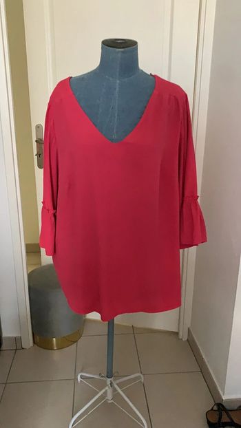 Tunique taille 54 kiabi rouge framboise