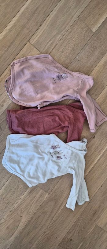 Lot de 3 bodies Vertbaudet 74cms