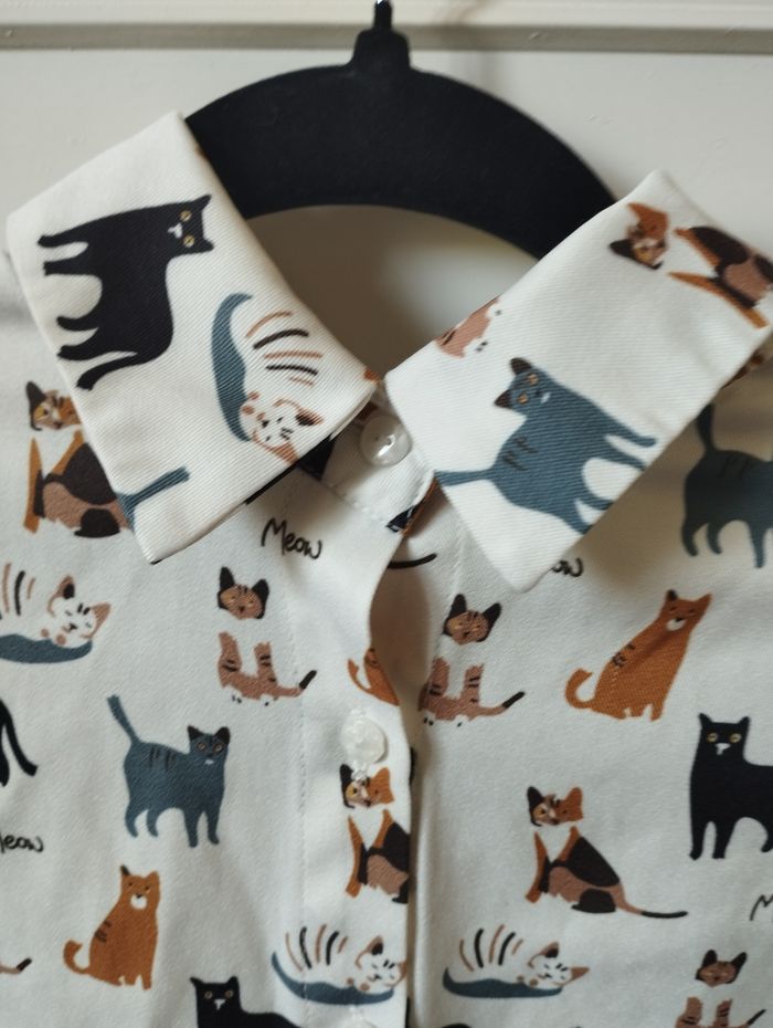 Chemise motifs chats - photo numéro 2