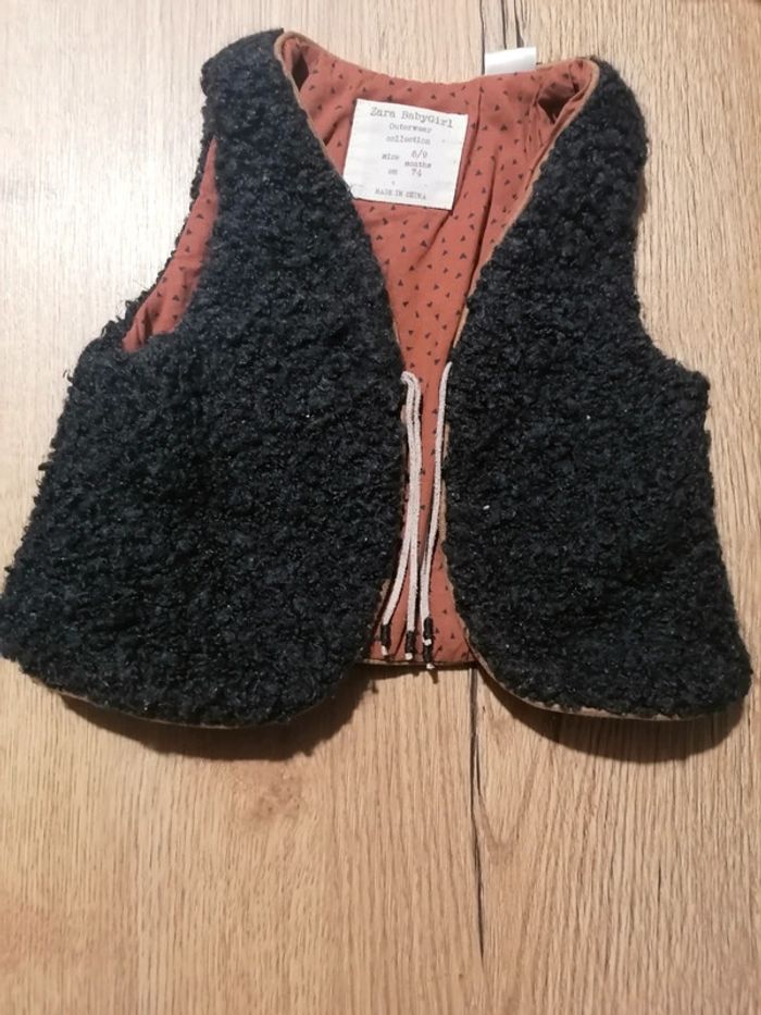 Gilet moumoute zara 6/9mois