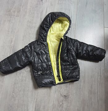 Manteau reversible noir vert 6mois mixte