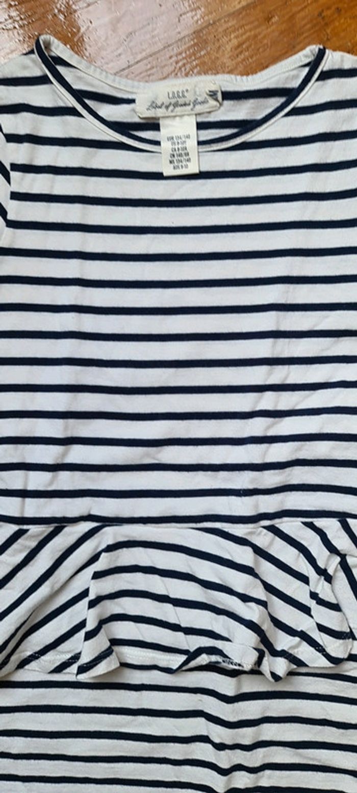 Robe marinière 10 ans 100% coton H&M - photo numéro 2