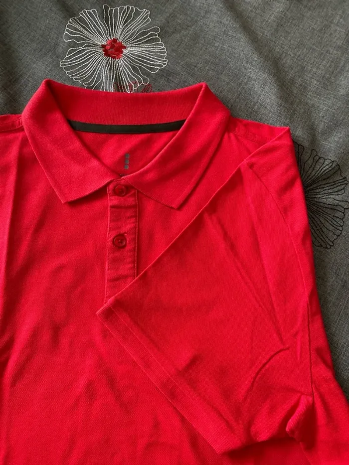 Polos rouge mixte manches courtes XL