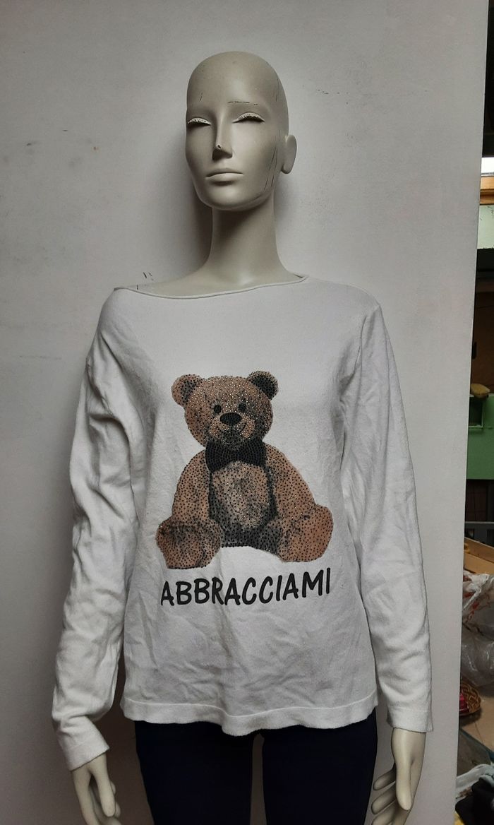 Haut / pull / sweat overseide avec motif ourson pour femme Taille 36 /38 - photo numéro 2