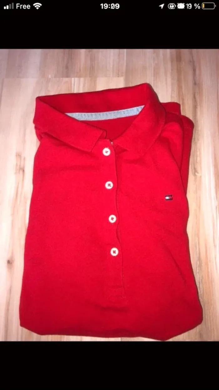 polo rouge femme clasic fit tommy hilfiger - photo numéro 2
