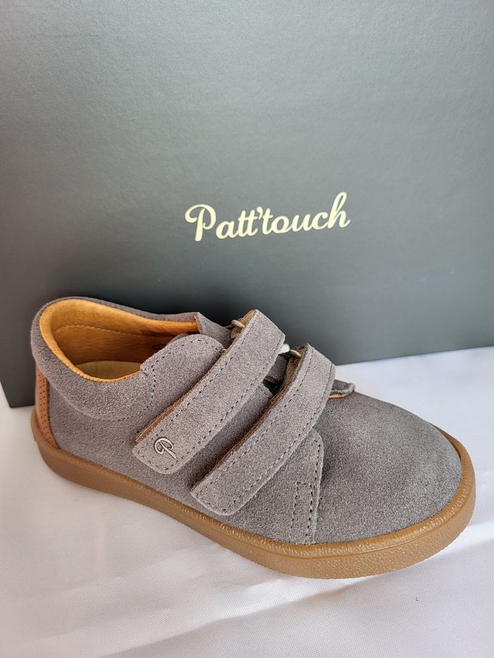 Basket garçon gris en cuir Point 27 Made in France 🇨🇵