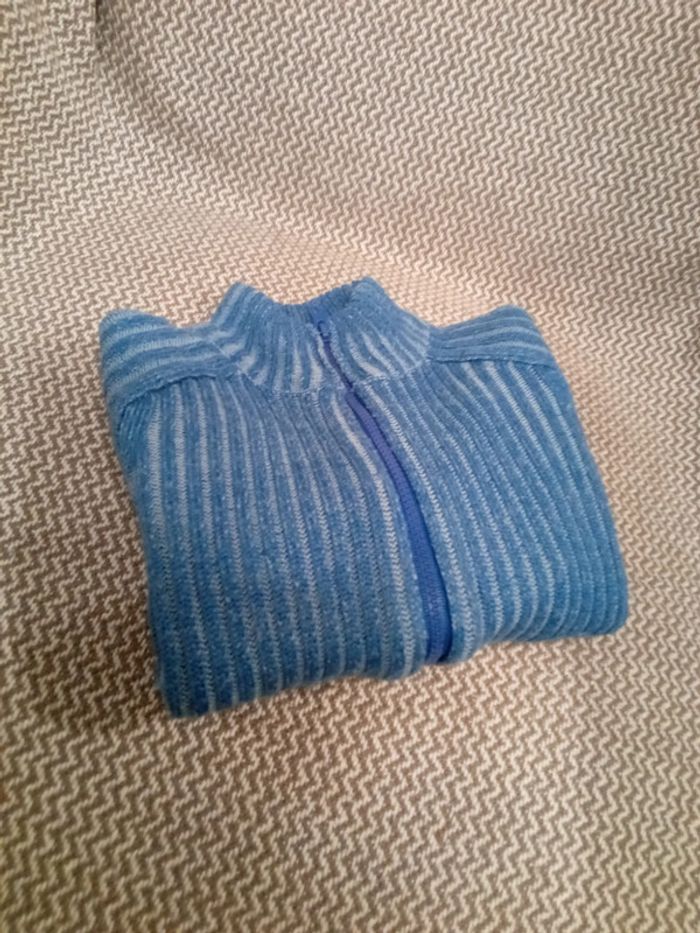 Gilet zippé bleu - T.18 mois - photo numéro 10