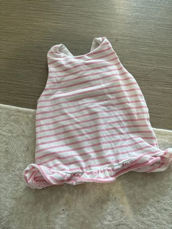 Haut jacadi 18 mois rose et blanc