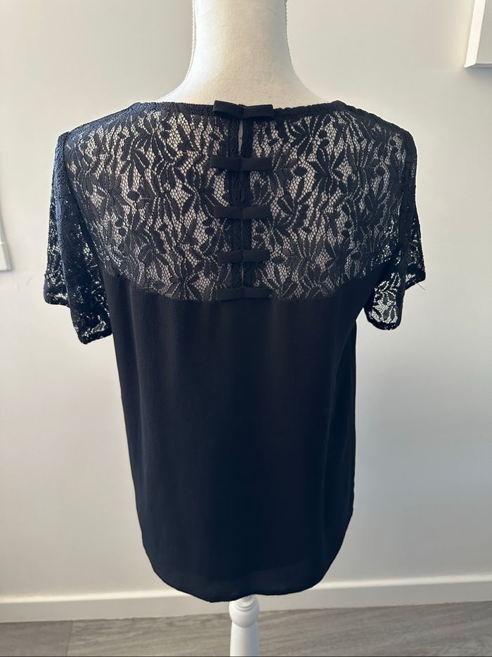Blouse gothique noire en dentelle Majolica T38 M - photo numéro 4