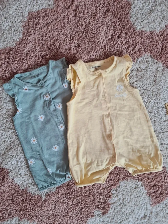 Lot 2 pyjamas été bébé fille 6 mois Vertbaudet - photo numéro 2