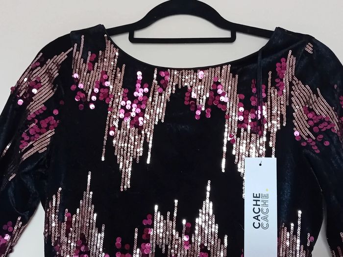 Robe de soirée en Sékin Cache cache Taille S Neuve - photo numéro 4