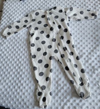 Pyjama blanc à pois 6 mois  coton léger parfait pour le printemps & les nuits d'été