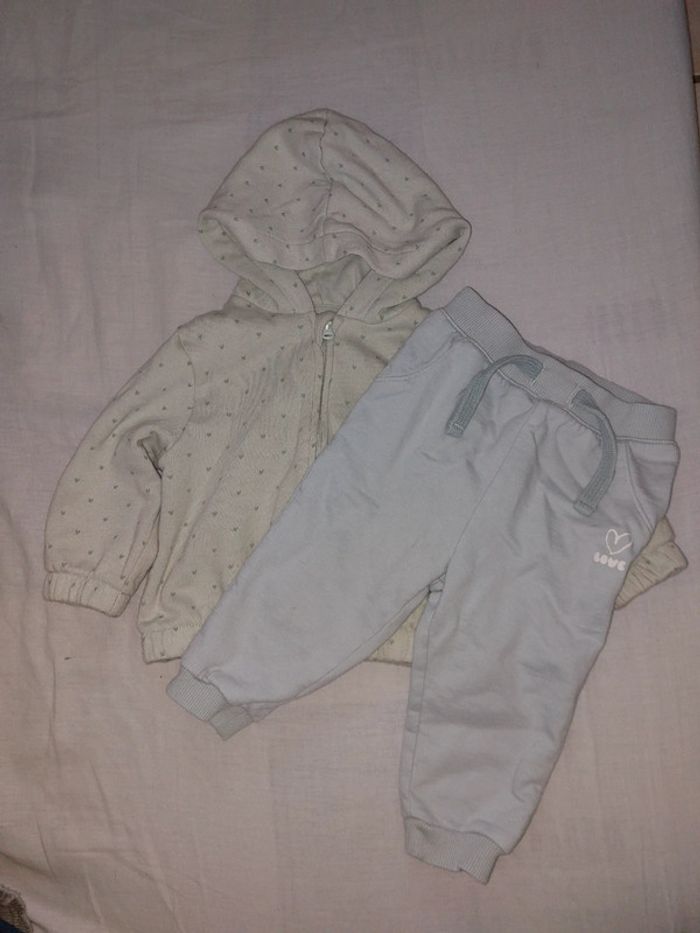 Ensemble jogging bleu/vert