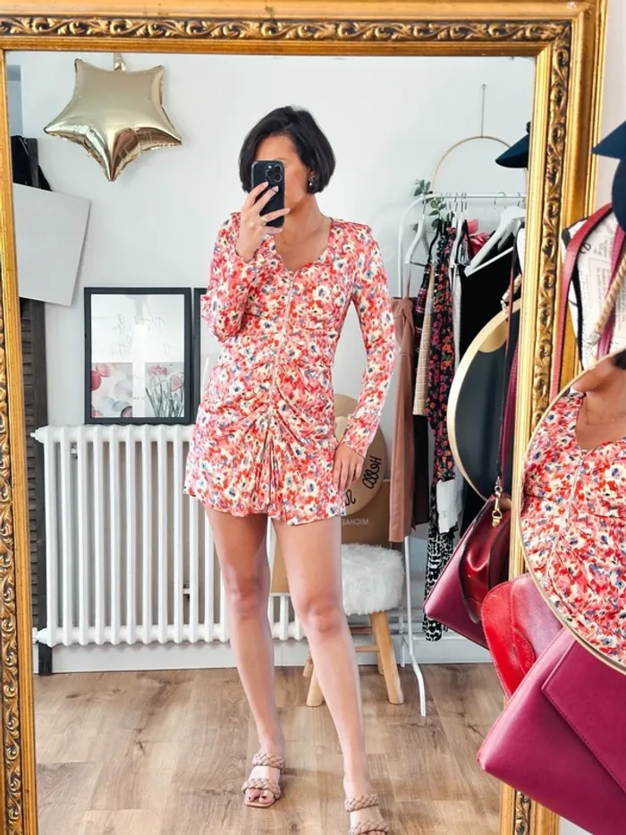 Robe The Kooples rose à motifs taille 36 - photo numéro 2