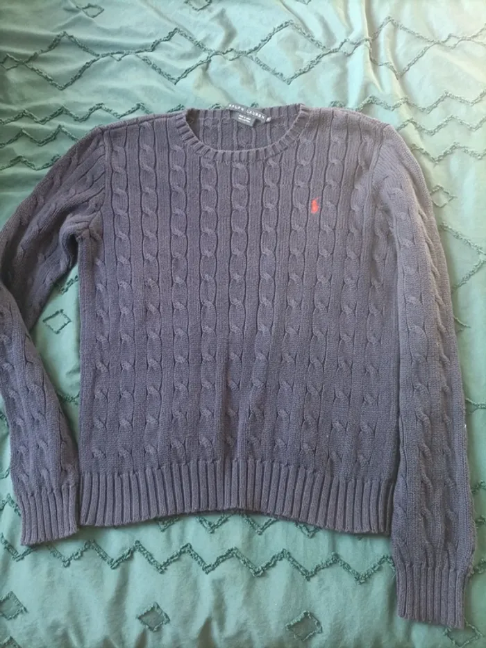 Joli pull femme torsade Ralph Lauren M - photo numéro 3