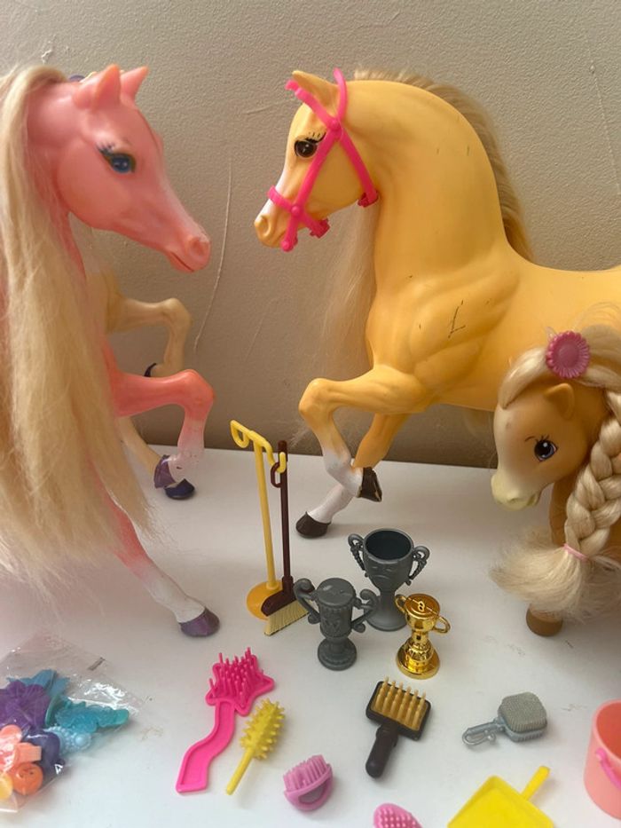 Barbie 🩰 chevaux + poupées barbie + accessoires - photo numéro 4
