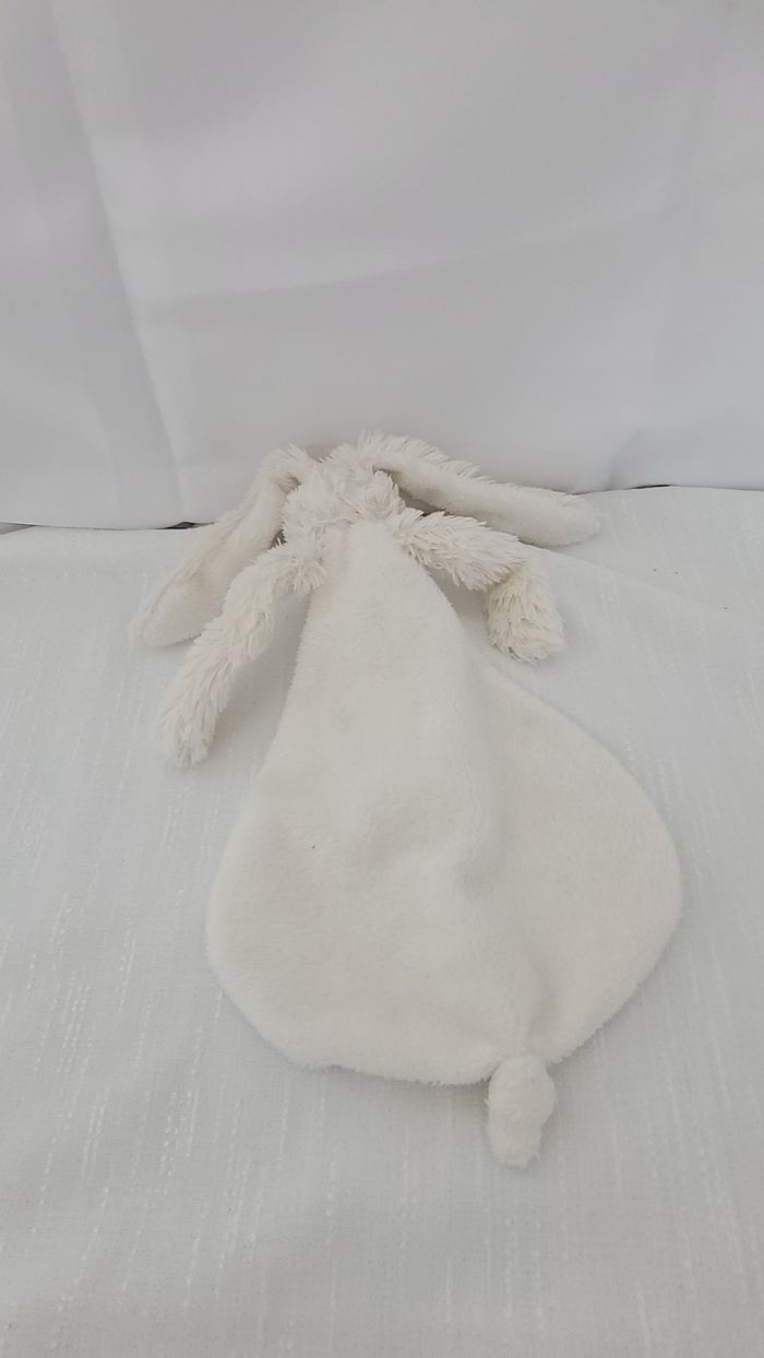 Happy horse - Richie le lapin - Doudou plat blanc ivoire - photo numéro 4