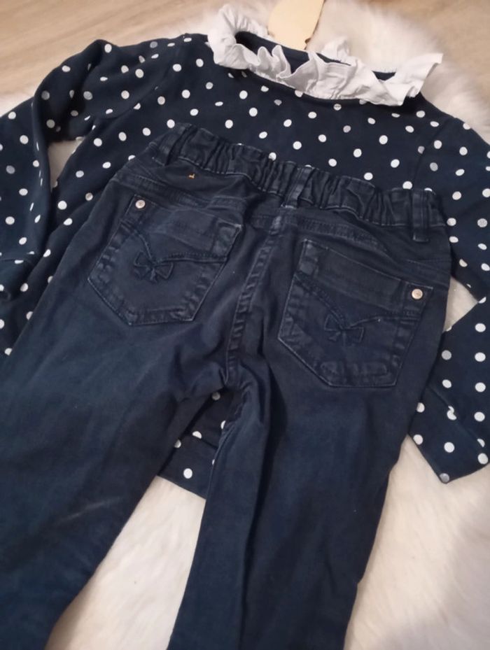 Tenue fille 5 ans pull chic eden et victor + jean sergent major - photo numéro 9