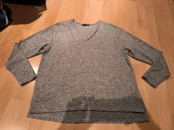 Pull gris à strass Zara taille M