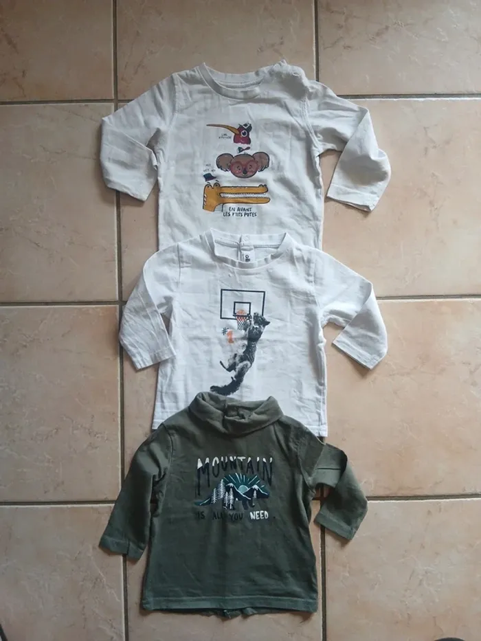 Lot de 3 tee-shirts manches longues