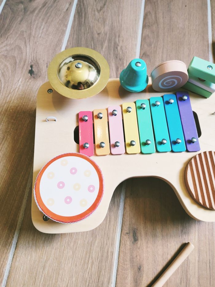 🎶Table/plateau d'éveil musicale multi activités en bois - photo numéro 2