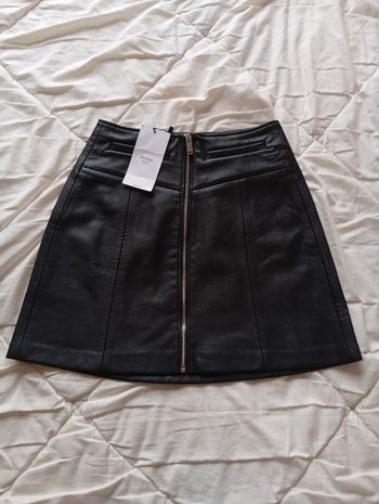 Jupe simili cuir Bershka trapèze taille xs neuve